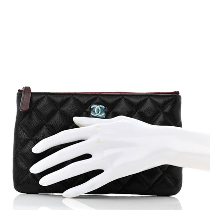 Chanel Caviar Quilted Cosmetic Case Black 2 of 8