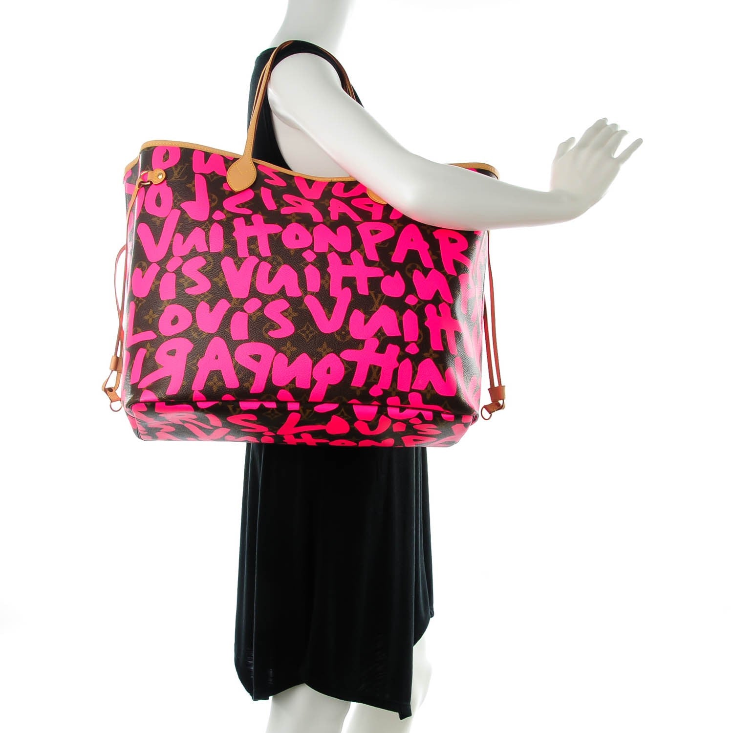 Louis Vuitton Monogram Graffiti Neverfull GM Fuchsia 2 of 7