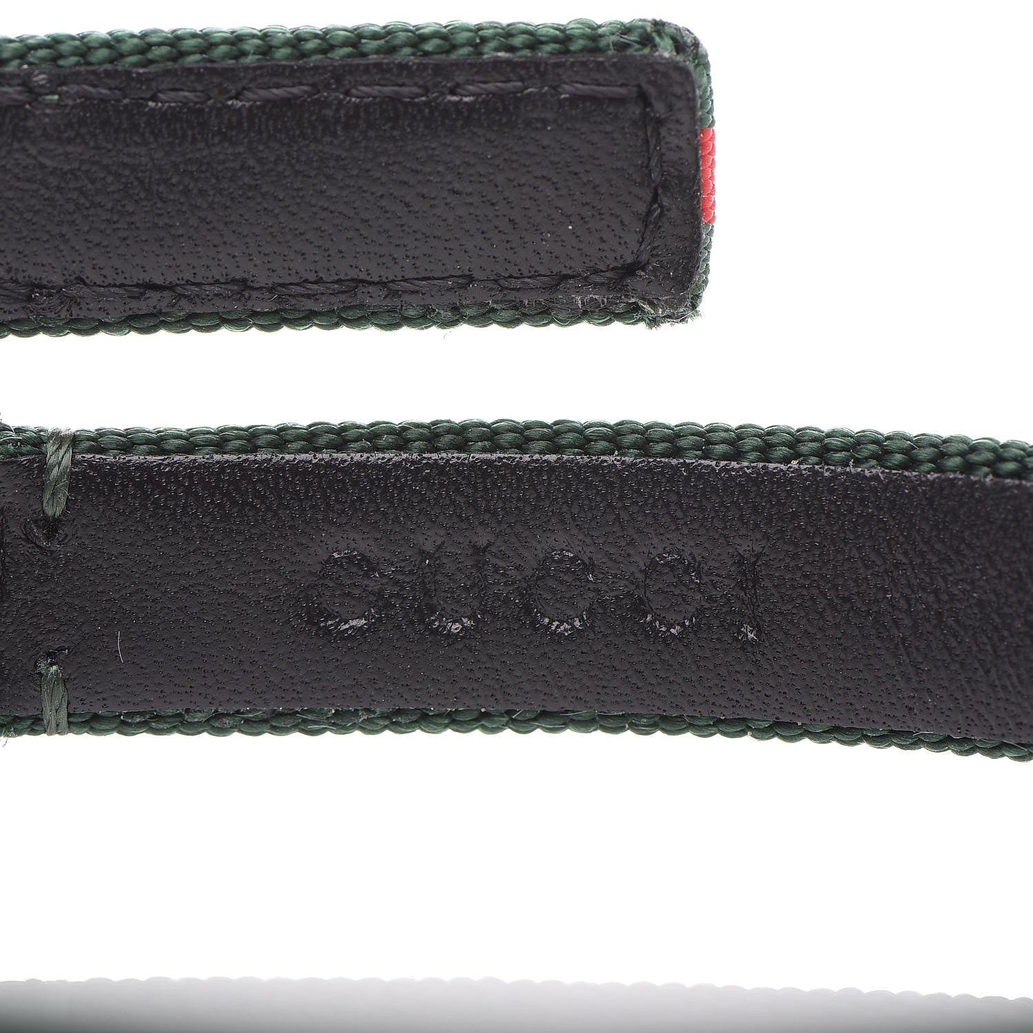 Gucci Stainless Steel Nylon 14mm Web G-Frame Double Wrap Quartz Watch Green 5 of 8