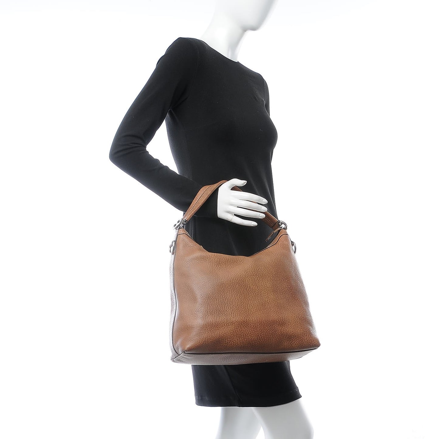 Grained Calfskin Small Miss GG Hobo Light Cuir