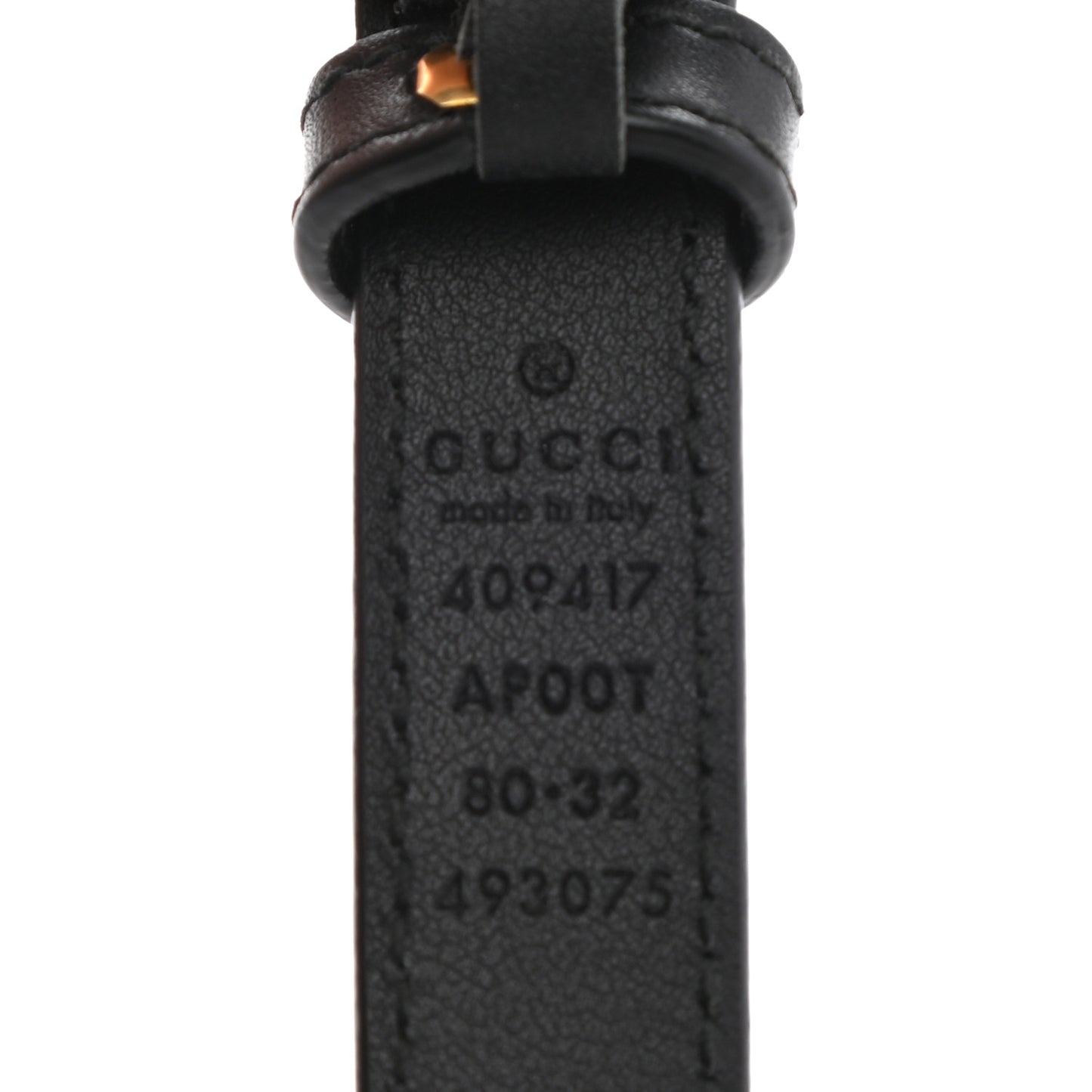 Calfskin Double G 20mm Belt 80 32 Black