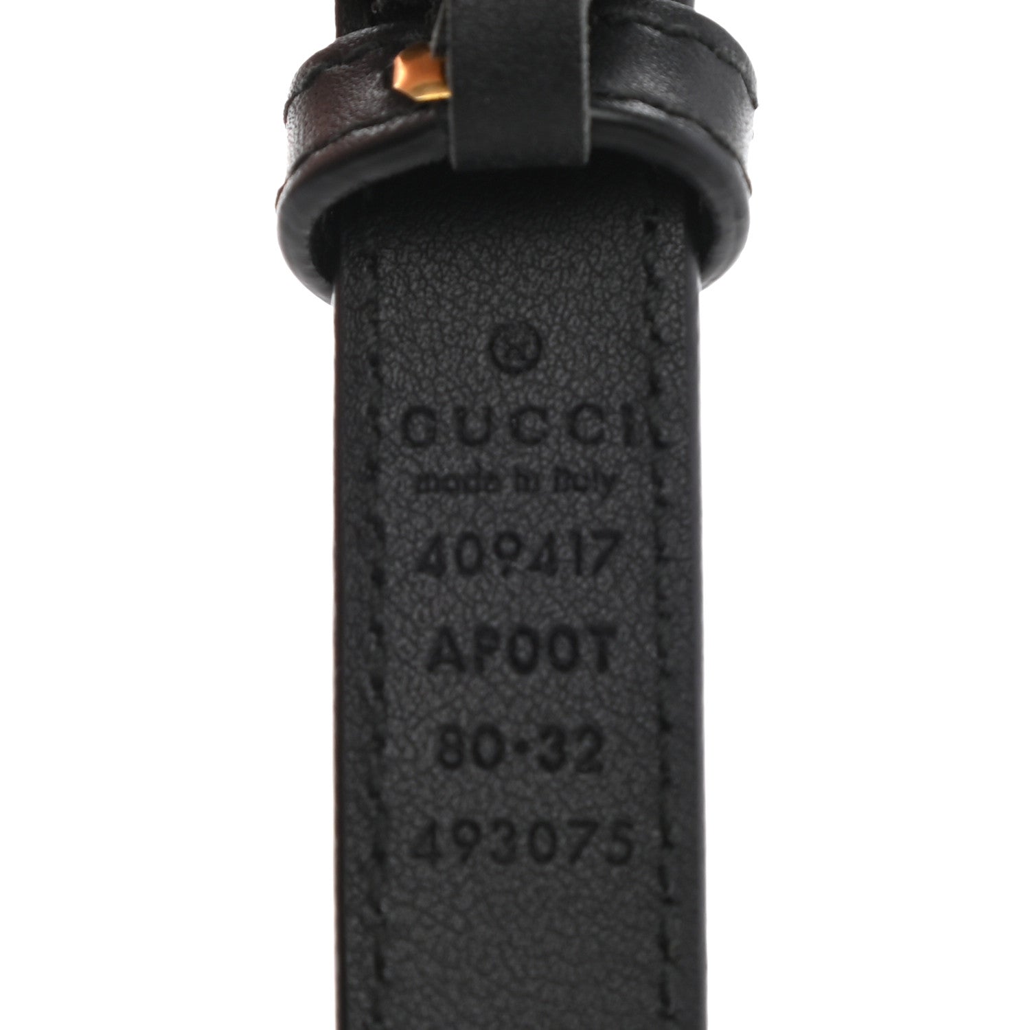 Gucci Calfskin Double G 20mm Belt 80 32 Black 3 of 5