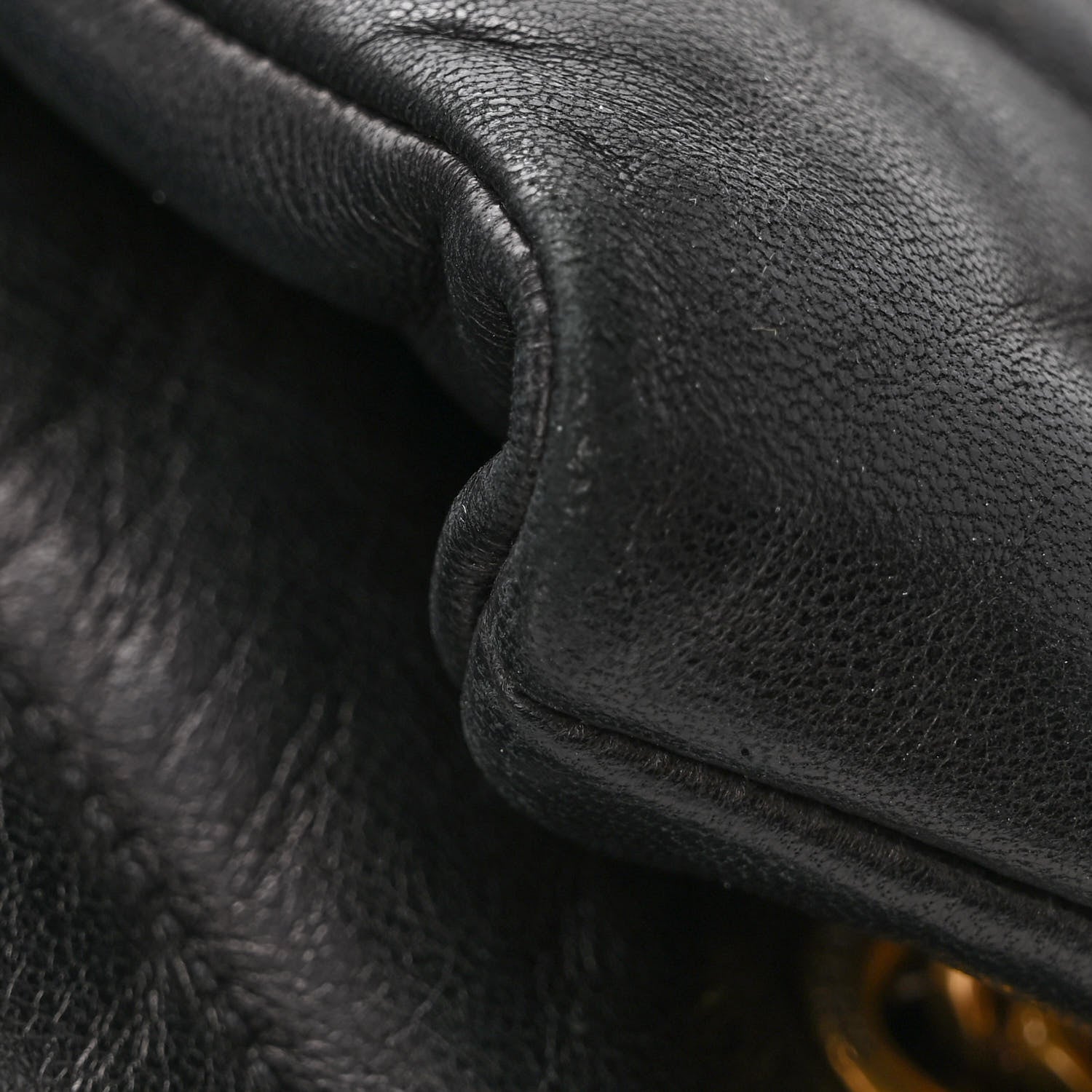 Saint Laurent Lambskin Quilted Medium Loulou Puffer Monogram Chain Satchel Black 10 of 10
