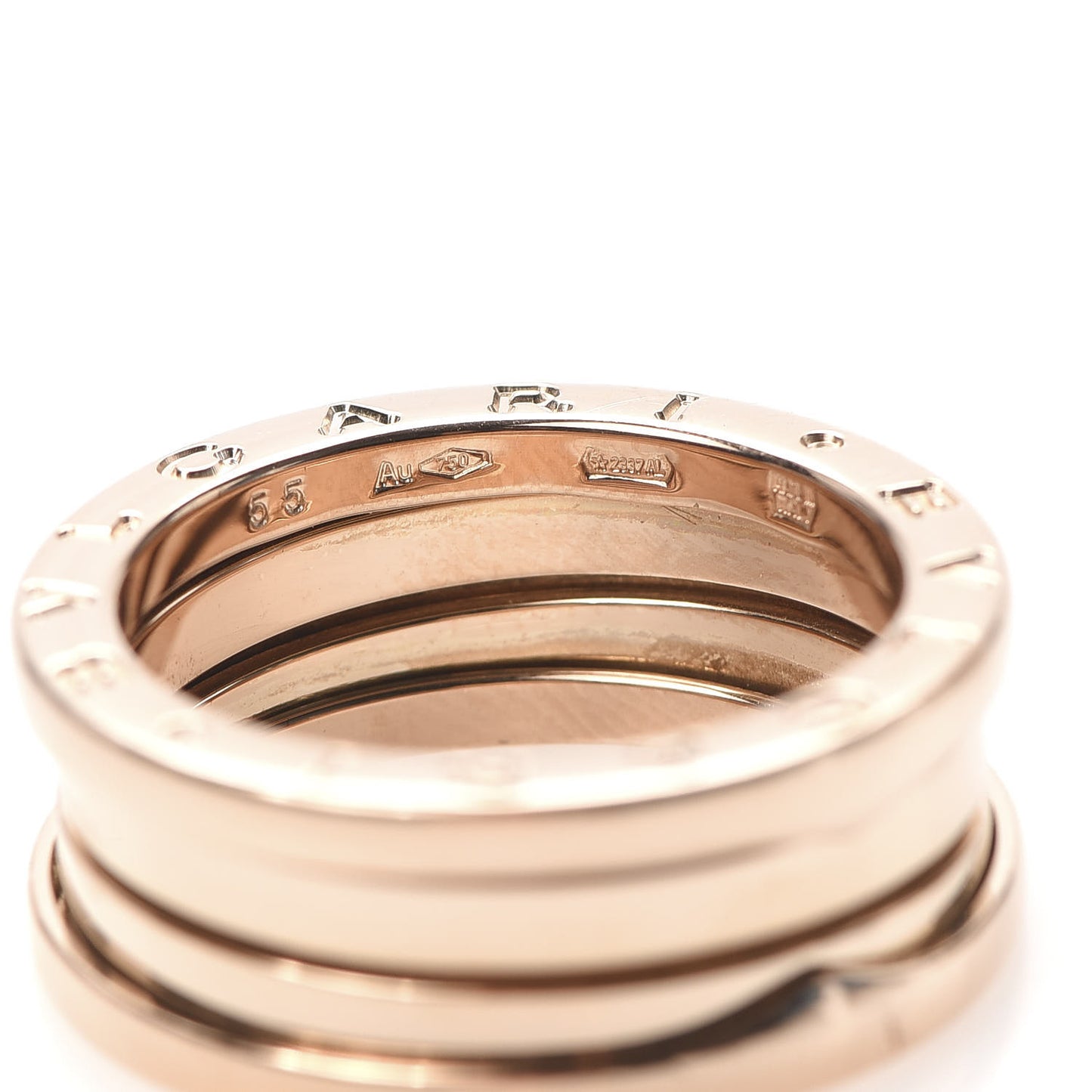 18K Rose Gold B.Zero1 Three-Band Ring 55 7.25