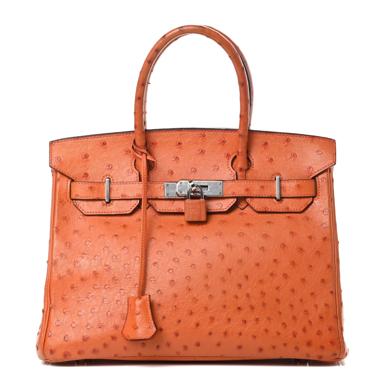 Hermes Ostrich Birkin 30 Orange 1 of 41