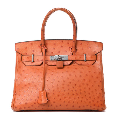 Hermes Ostrich Birkin 30 Orange 1 of 41