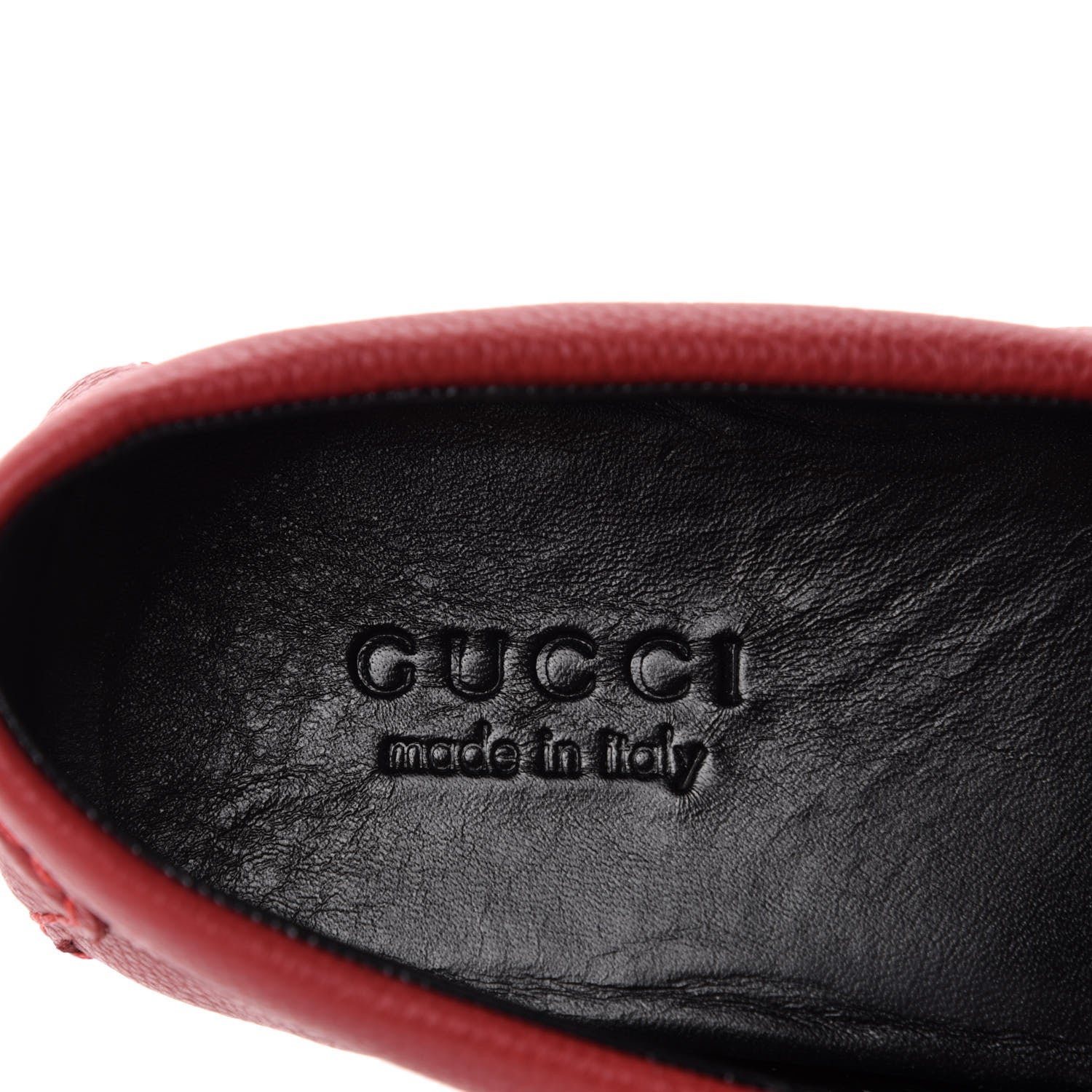 Gucci Calfskin Web Mens Driver Loafers 9.5 Red 8 of 11