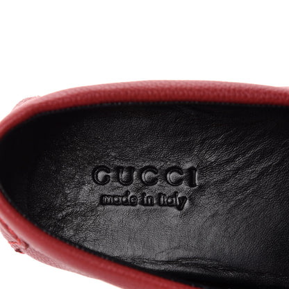 Gucci Calfskin Web Mens Driver Loafers 9.5 Red 8 of 11
