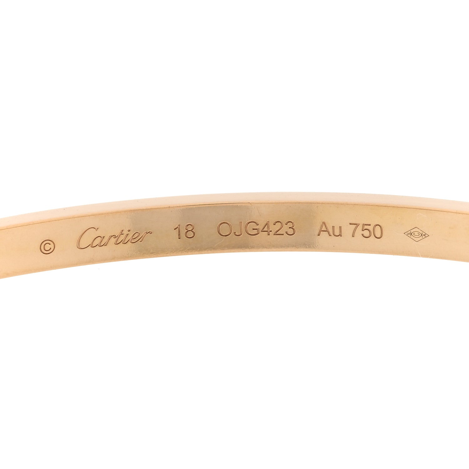 Cartier 18K Yellow Gold Small LOVE Bracelet 18 6 of 12