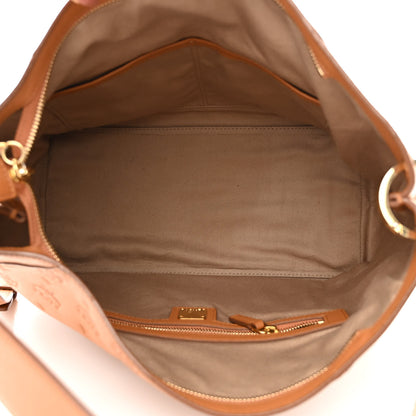 MCM Calfskin Ottomar Monogram Medium Klara Hobo Cognac 5 of 11