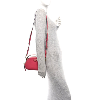 Prada Saffiano Lux Odette Crossbody Magenta 2 of 13