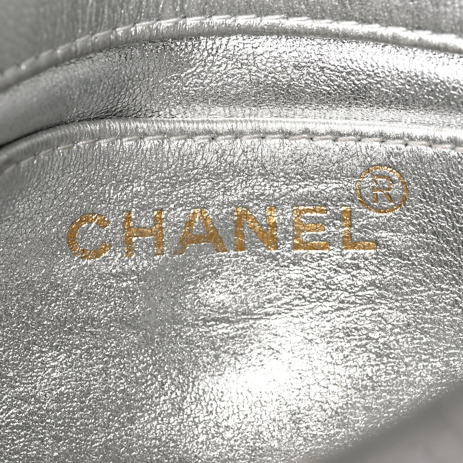 Chanel Metallic Lambskin Quilted Micro Flap Silver 6 of 8