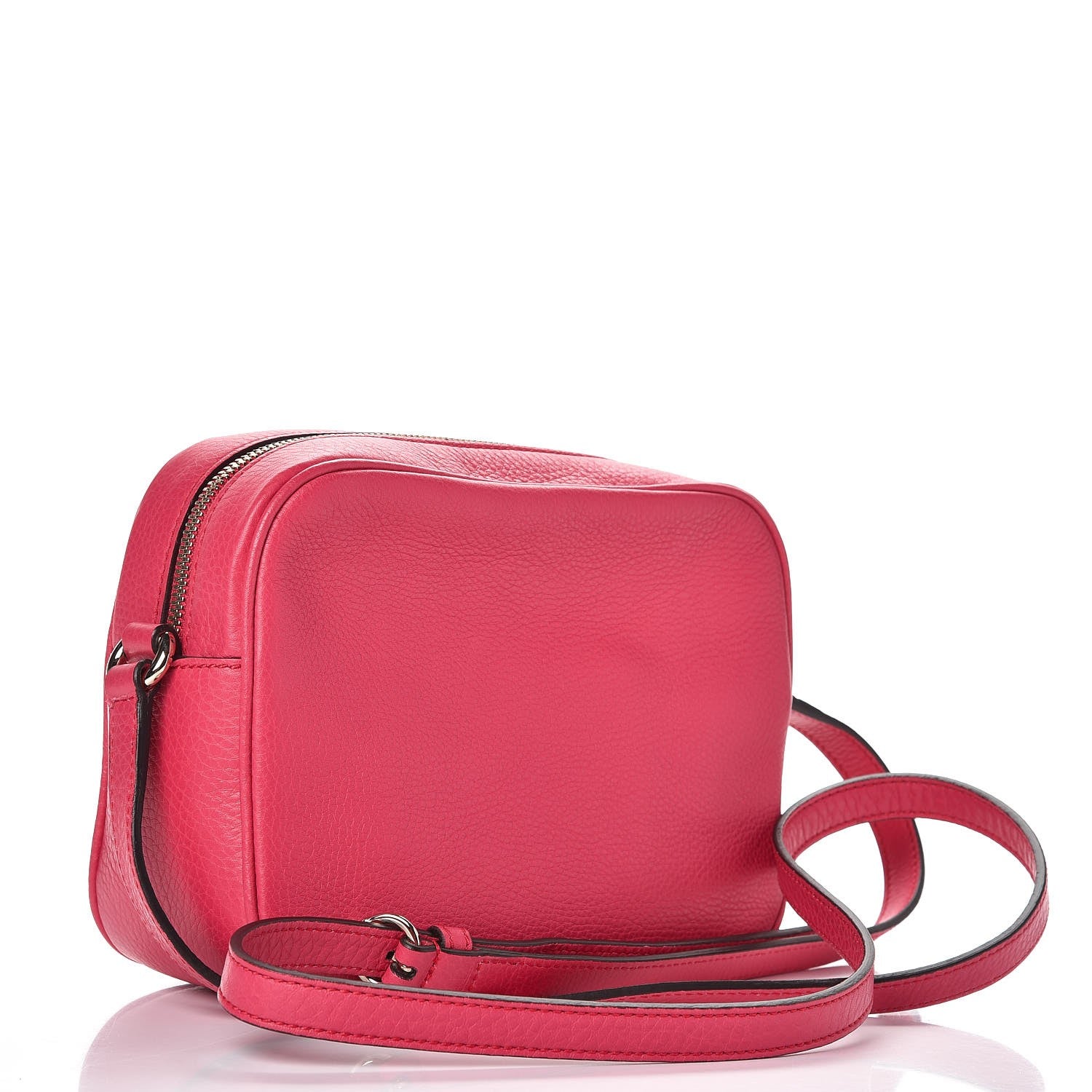 Gucci Pebbled Calfskin Small Soho Disco Bag Fuchsia 3 of 7