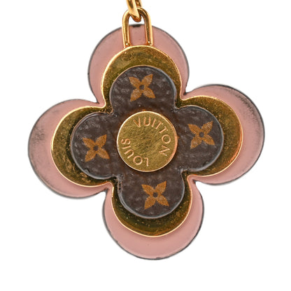 Louis Vuitton Brass Monogram Blooming Flowers Bag Charm Key Holder Rose Ballerine 7 of 10
