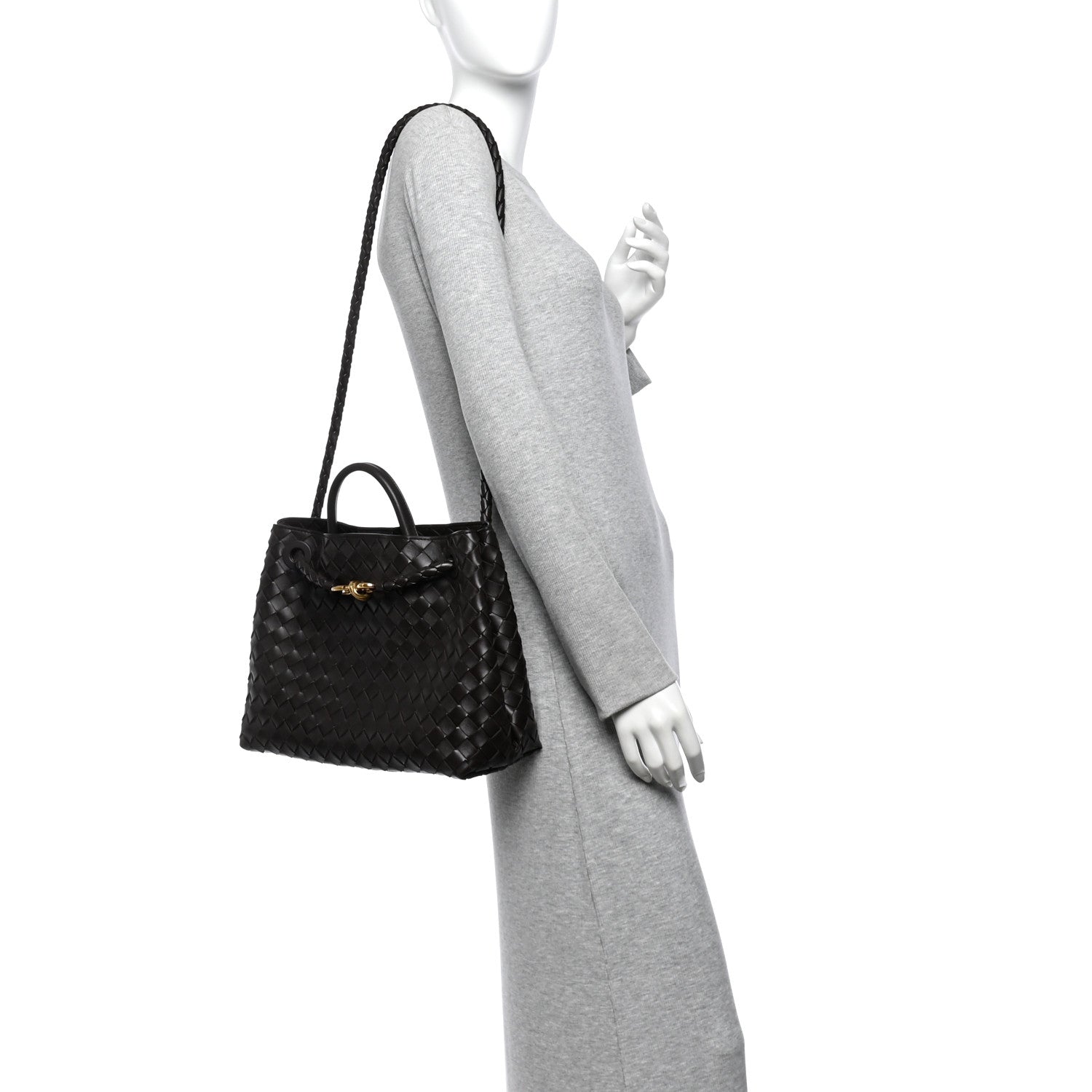 Bottega Veneta Nappa Intrecciato Medium Andiamo Shoulder Bag Fondant 2 of 9