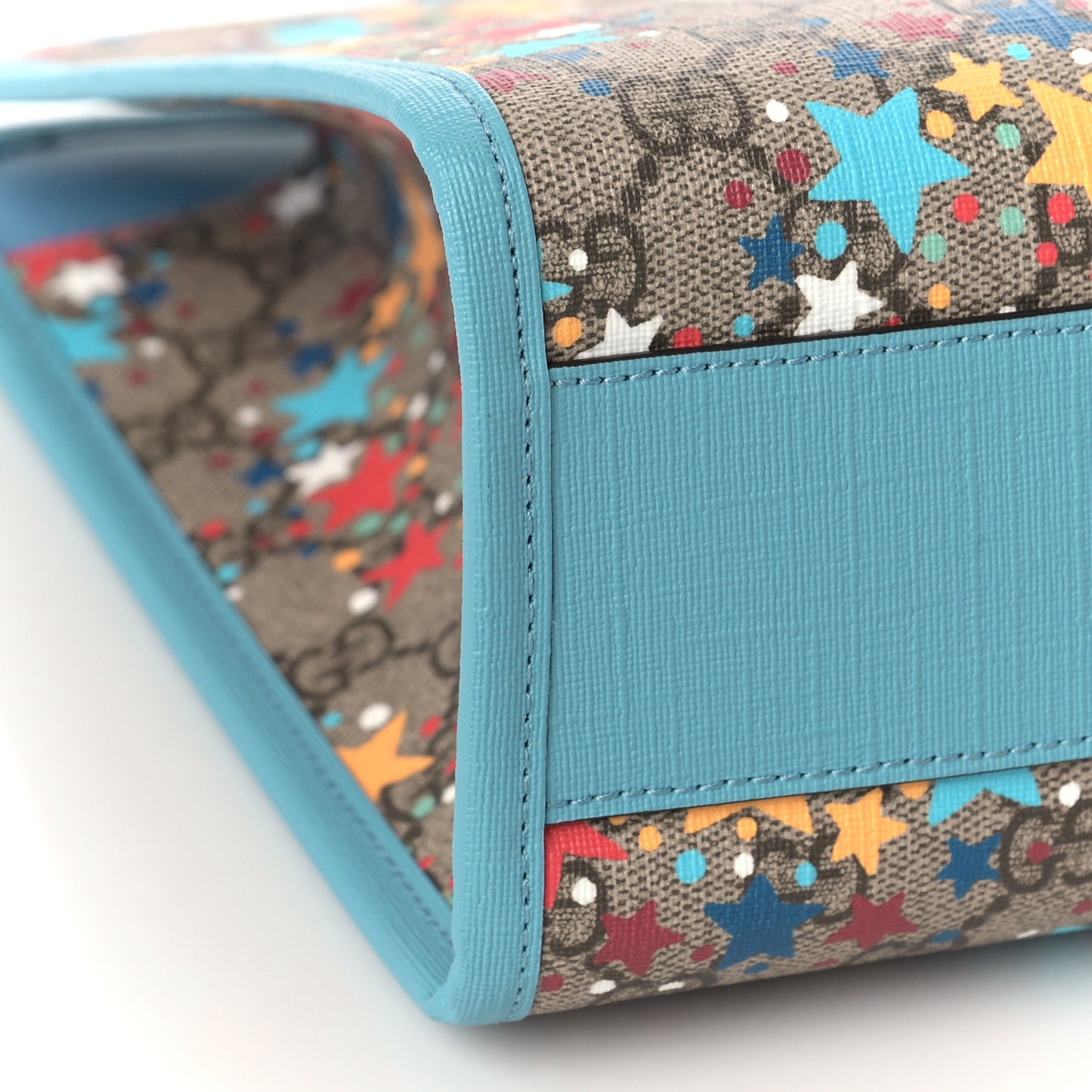 GG Supreme Monogram Star Print Childrens Tote Blue Multicolor