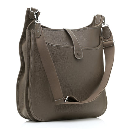 Hermes Taurillon Clemence Evelyne III TGM Etoupe 3 of 9