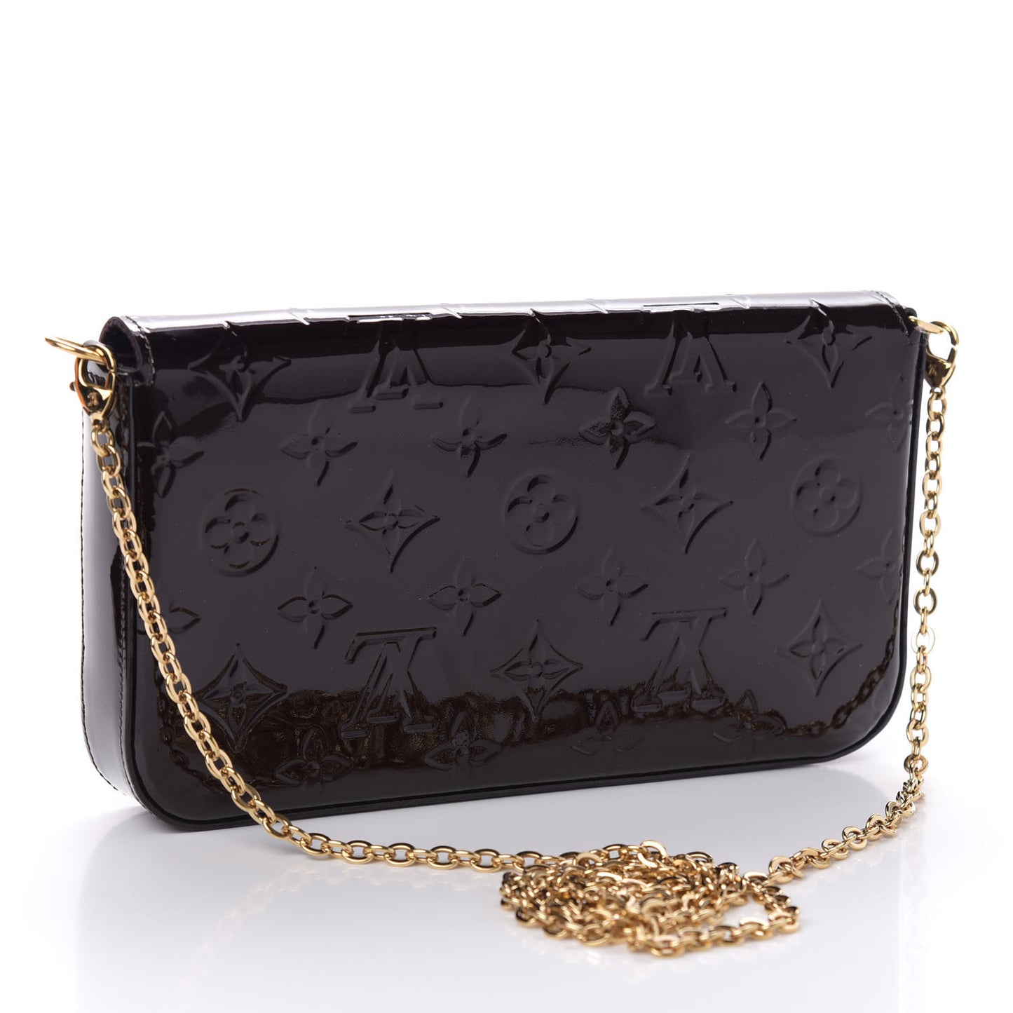 Vernis Pochette Felicie Chain Wallet Amarante