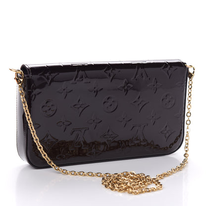 Louis Vuitton Vernis Pochette Felicie Chain Wallet Amarante 3 of 9