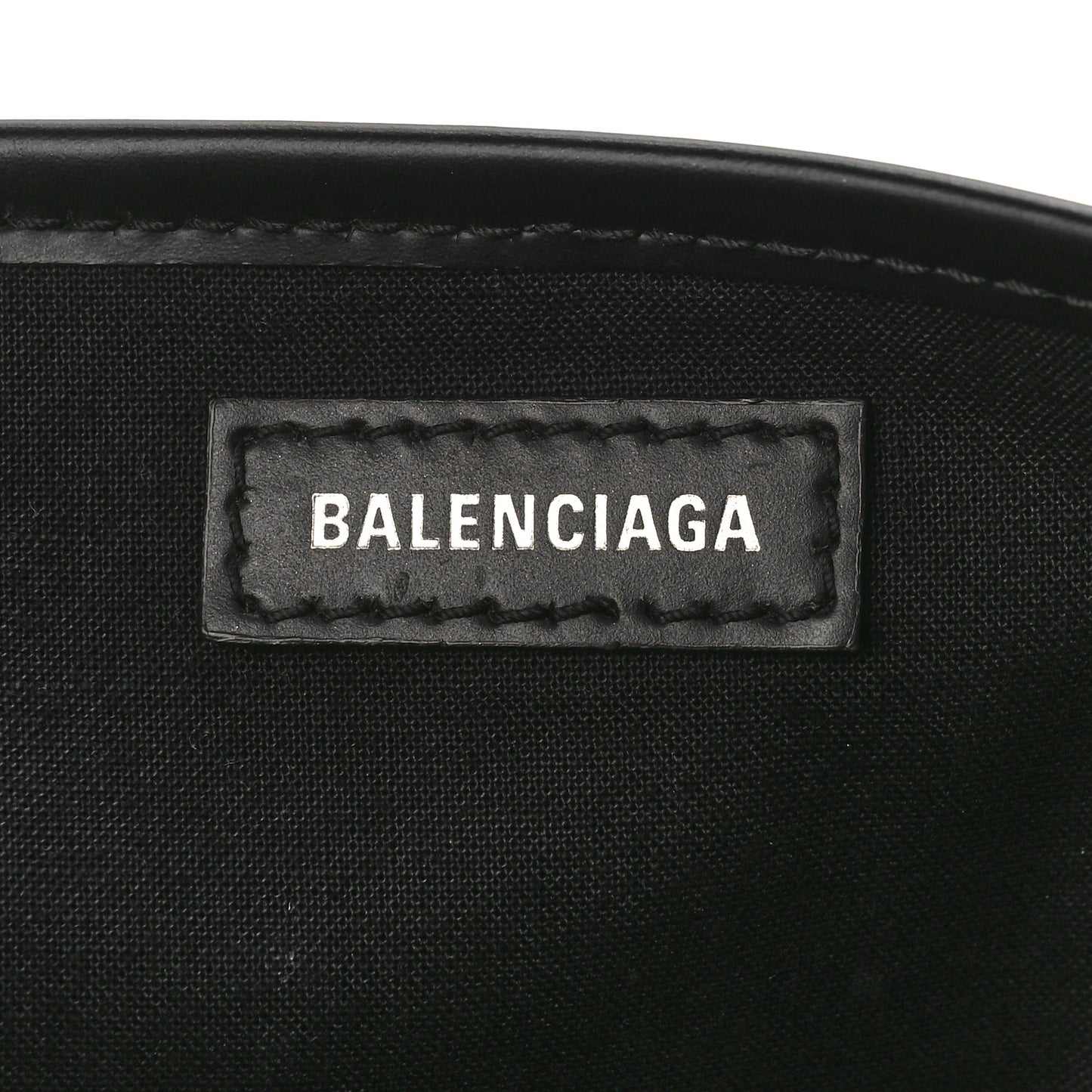 Cotton Canvas Calfskin Navy Cabas XS Black