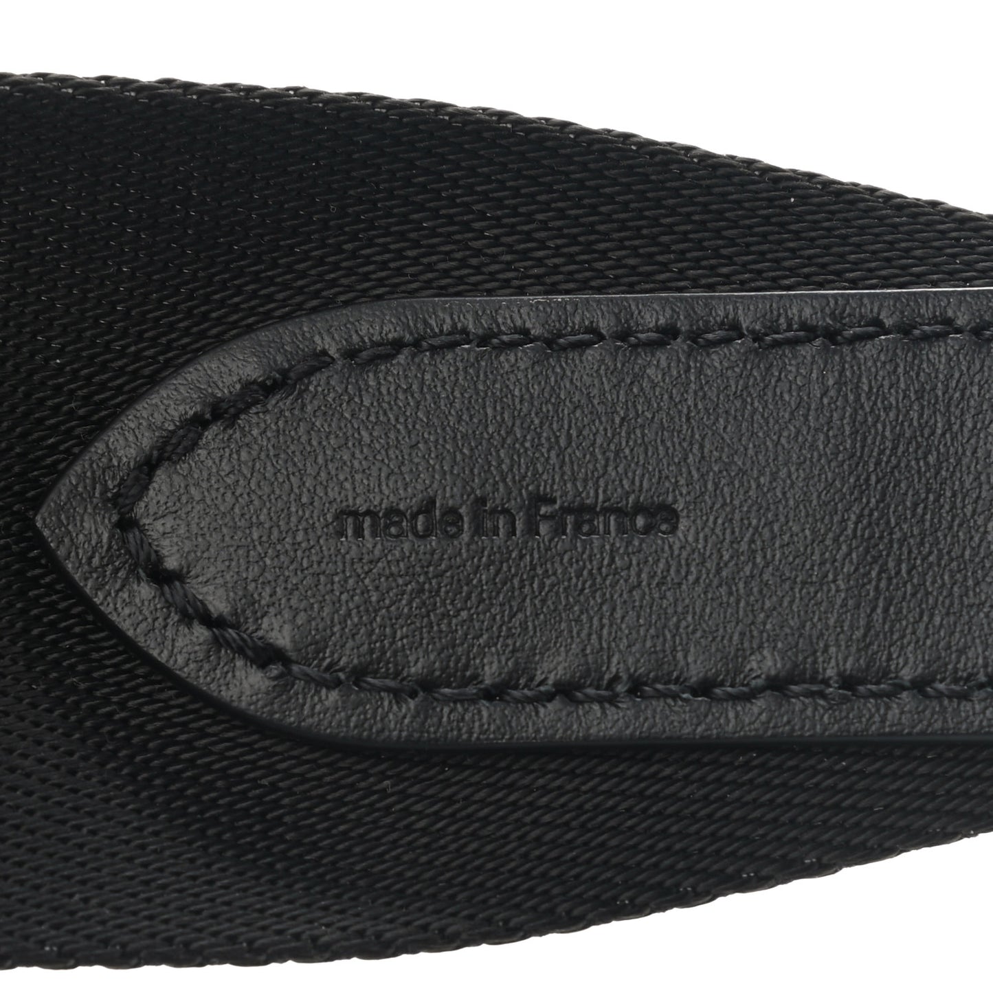 Nylon Jacquard Sporty Bandouliere Shoulder Strap Black