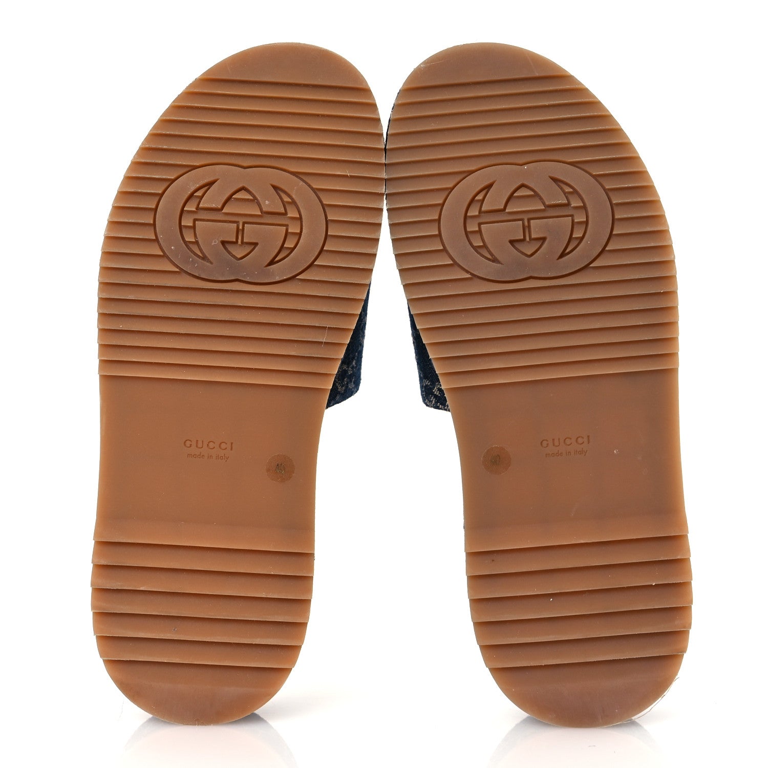 Gucci New Denim GG Monogram Angelina Platform 55mm Slide Sandals 40 Blue Tea 7 of 13