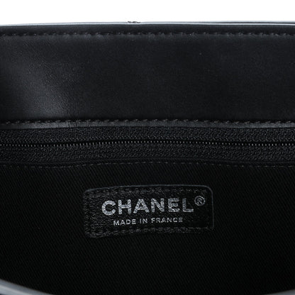 Chanel Calfskin Double Stitch Large Hamptons Flap Bag Black 6 of 8