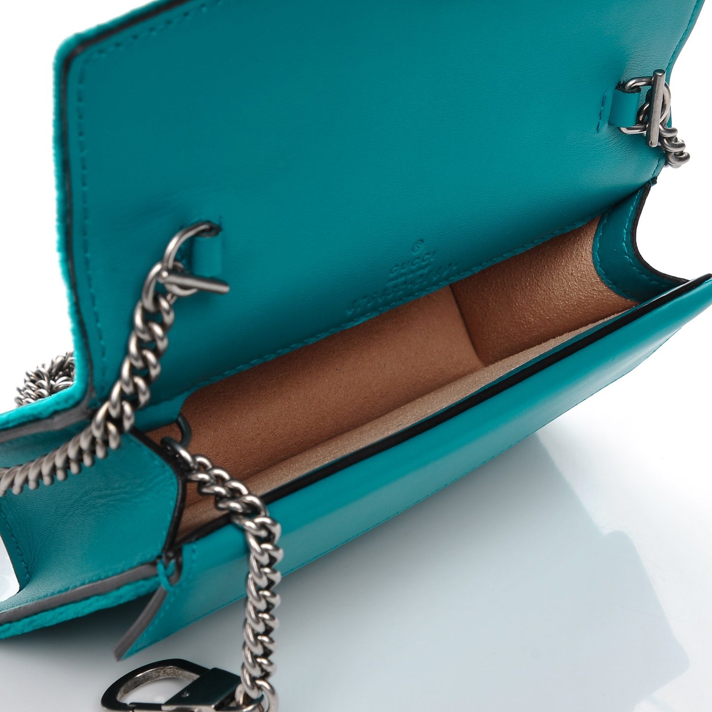 Velvet Super Mini Dionysus Shoulder Bag Pavone Cyan