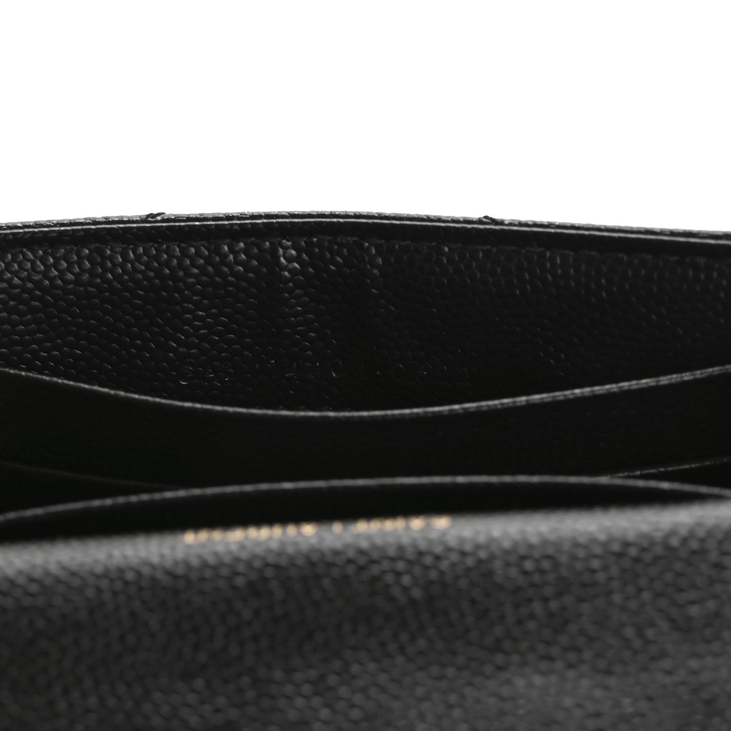 Grain De Poudre Matelasse Chevron Small Monogram Envelope Wallet Black
