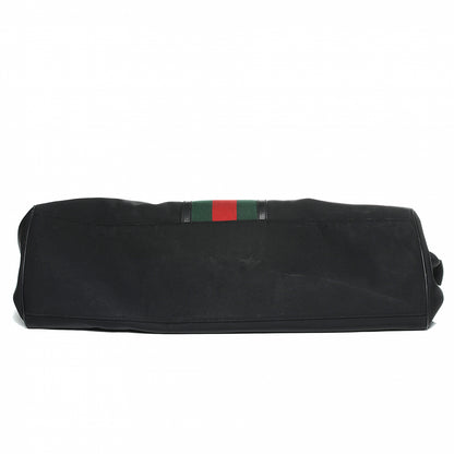 Gucci Canvas Large Parana Web Duffle Bag Black 11 of 11