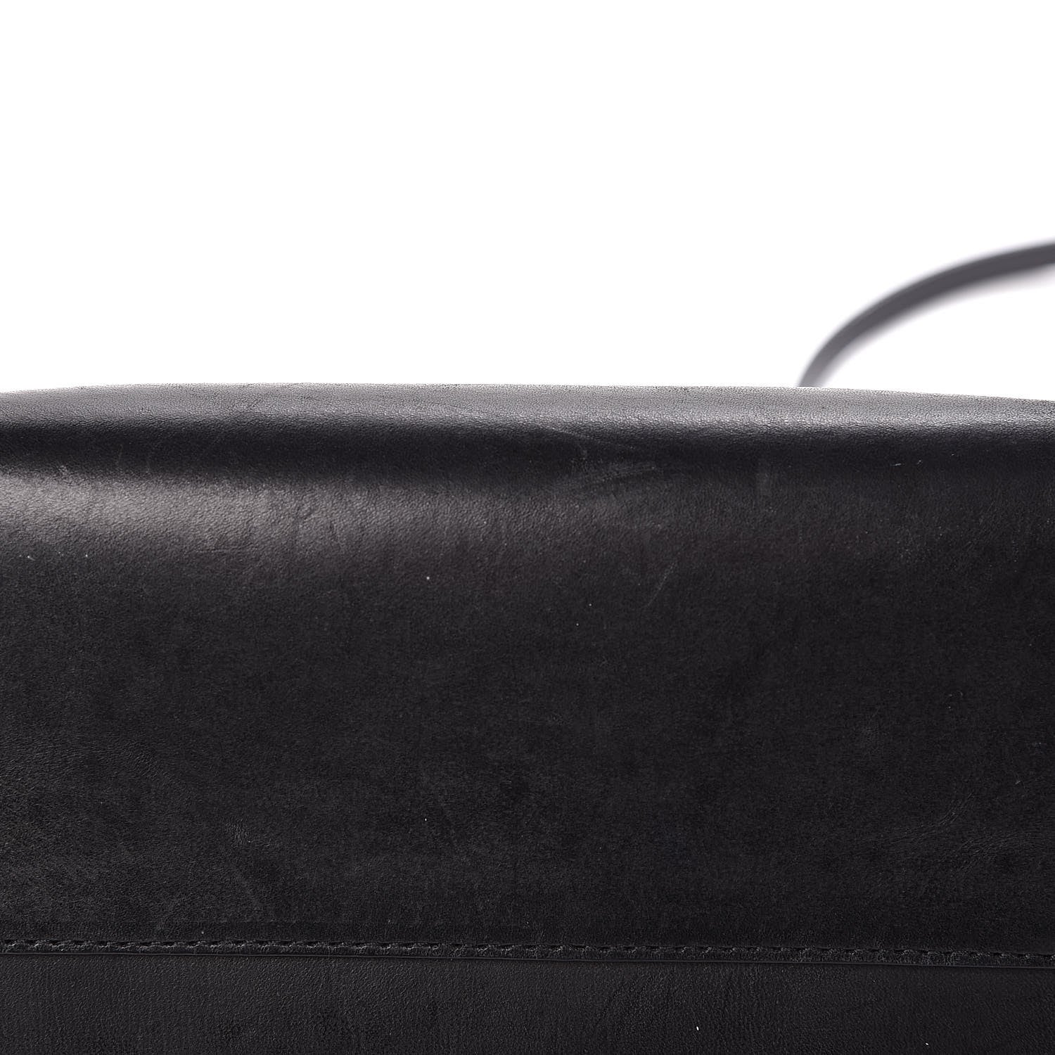 Mansur Gavriel Vegetable Tanned Calfskin Bucket Bag Black Royal 12 of 17