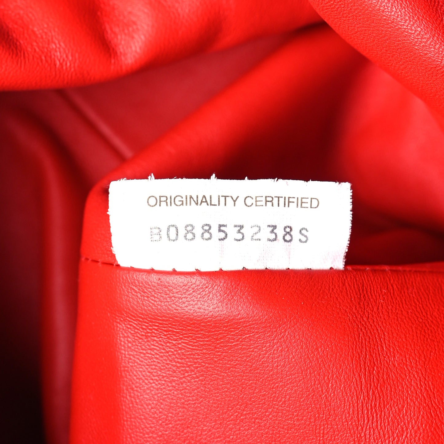 Nappa Maxi Intrecciato Teen Pouch Bright Red