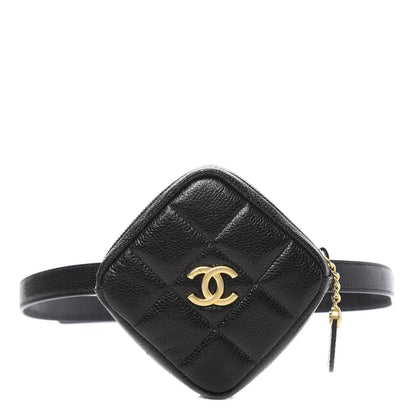 Chanel Caviar Quilted Coin Purse Belt Bag Black 1 of 10