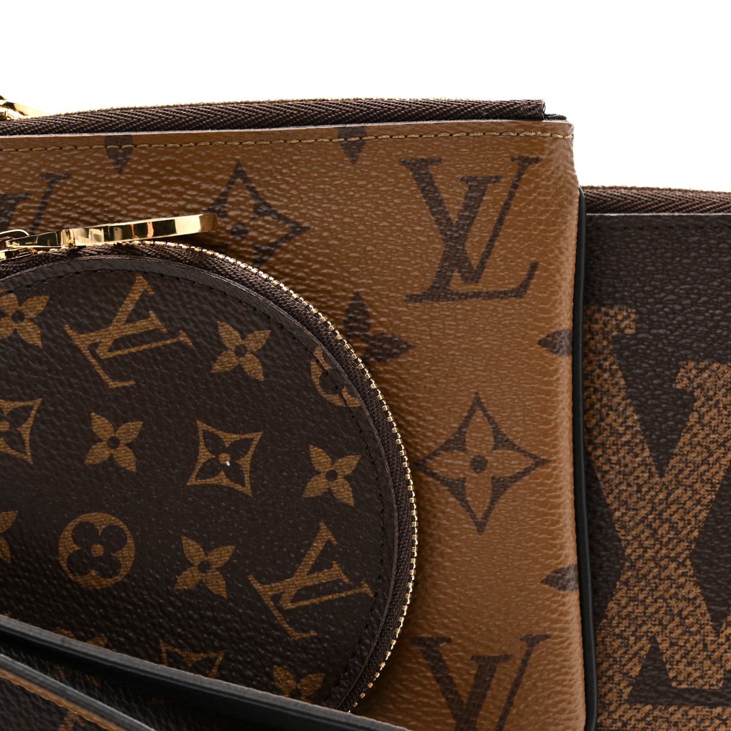 Reverse Monogram Giant Trio Pouch