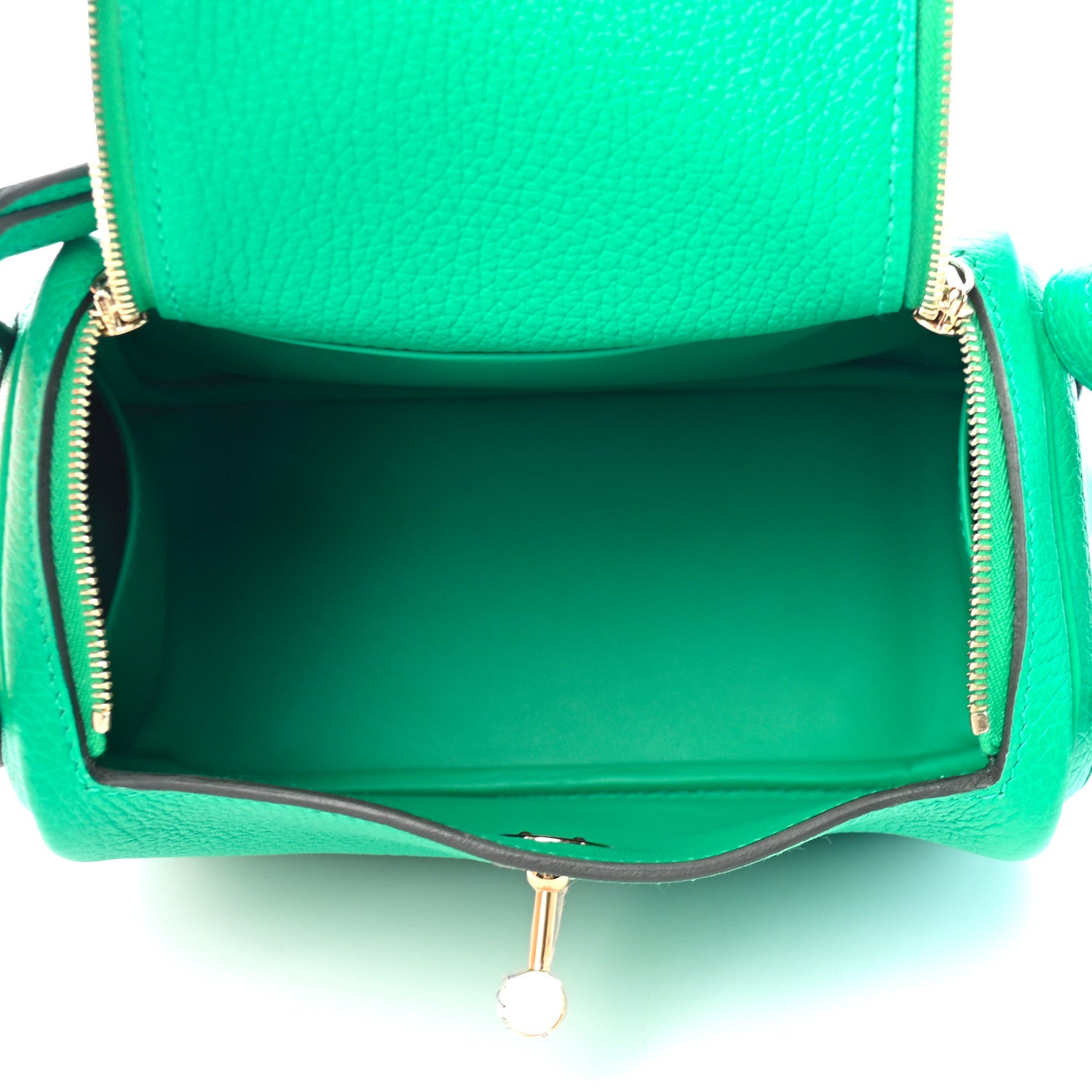Hermes Taurillon Clemence Mini Lindy 20 Menthe 5 of 8