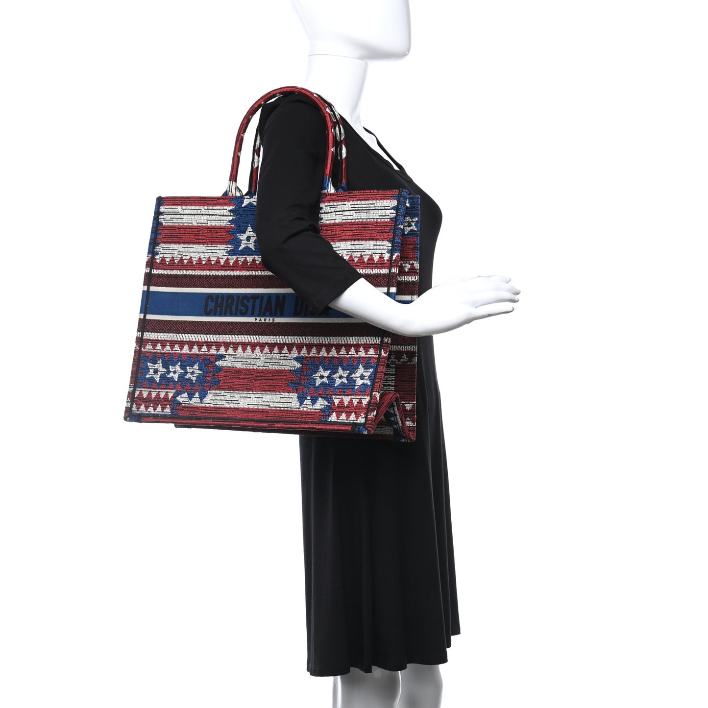 Canvas Embroidered Large Exclusive US Book Tote Multicolor