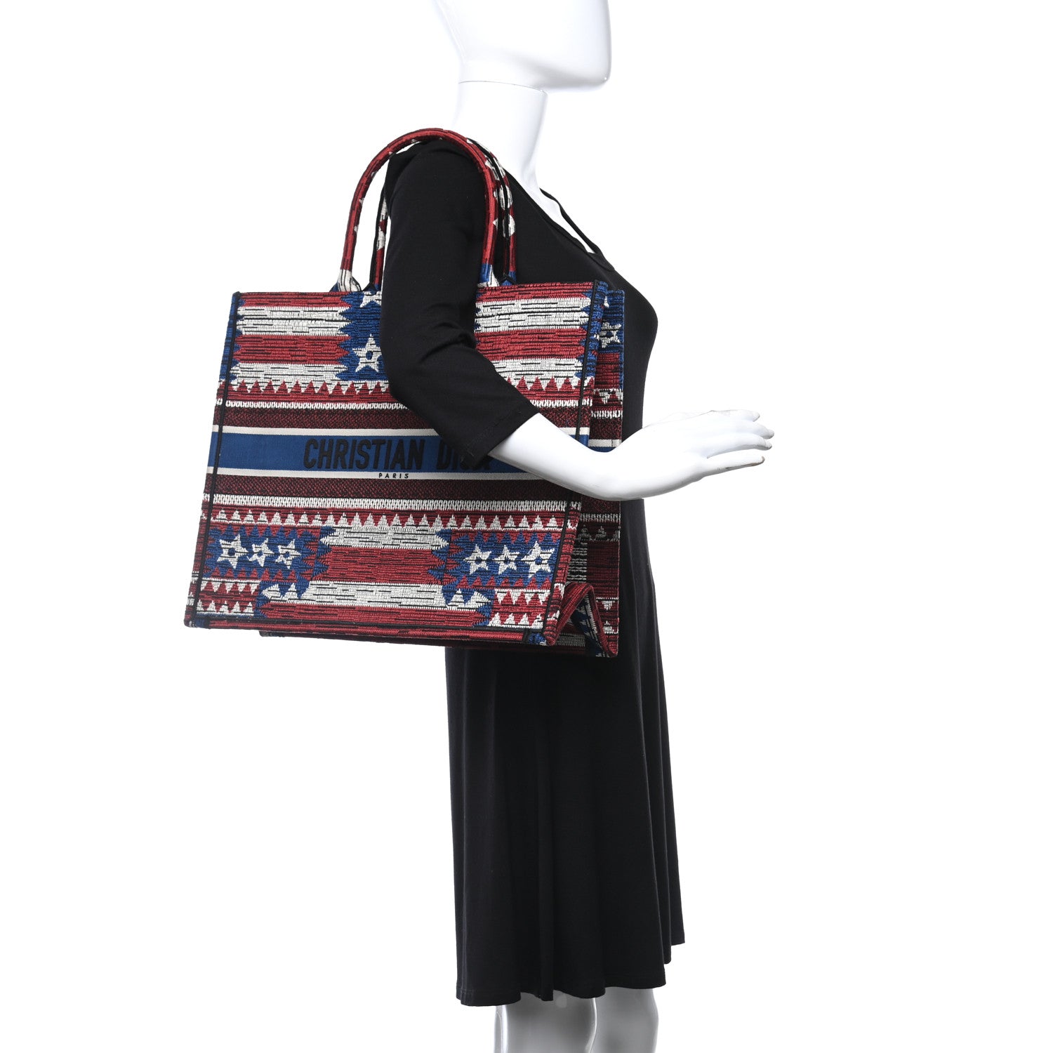 Christian Dior Canvas Embroidered Large Exclusive US Book Tote Multicolor 2 of 11