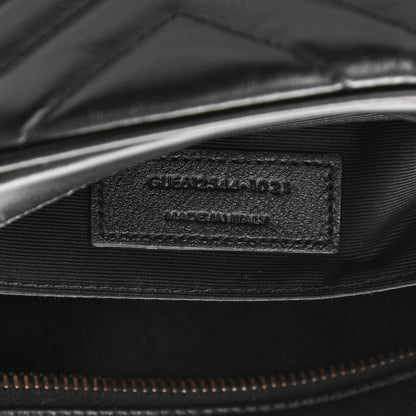 Saint Laurent Calfskin Matelasse Monogram Lou Camera Bag Black 6 of 11