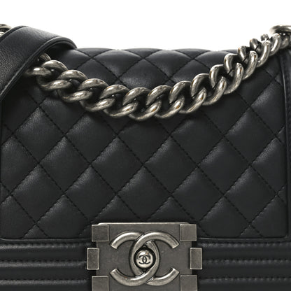 Chanel Lambskin Quilted Small Boy Flap Black 8 of 10