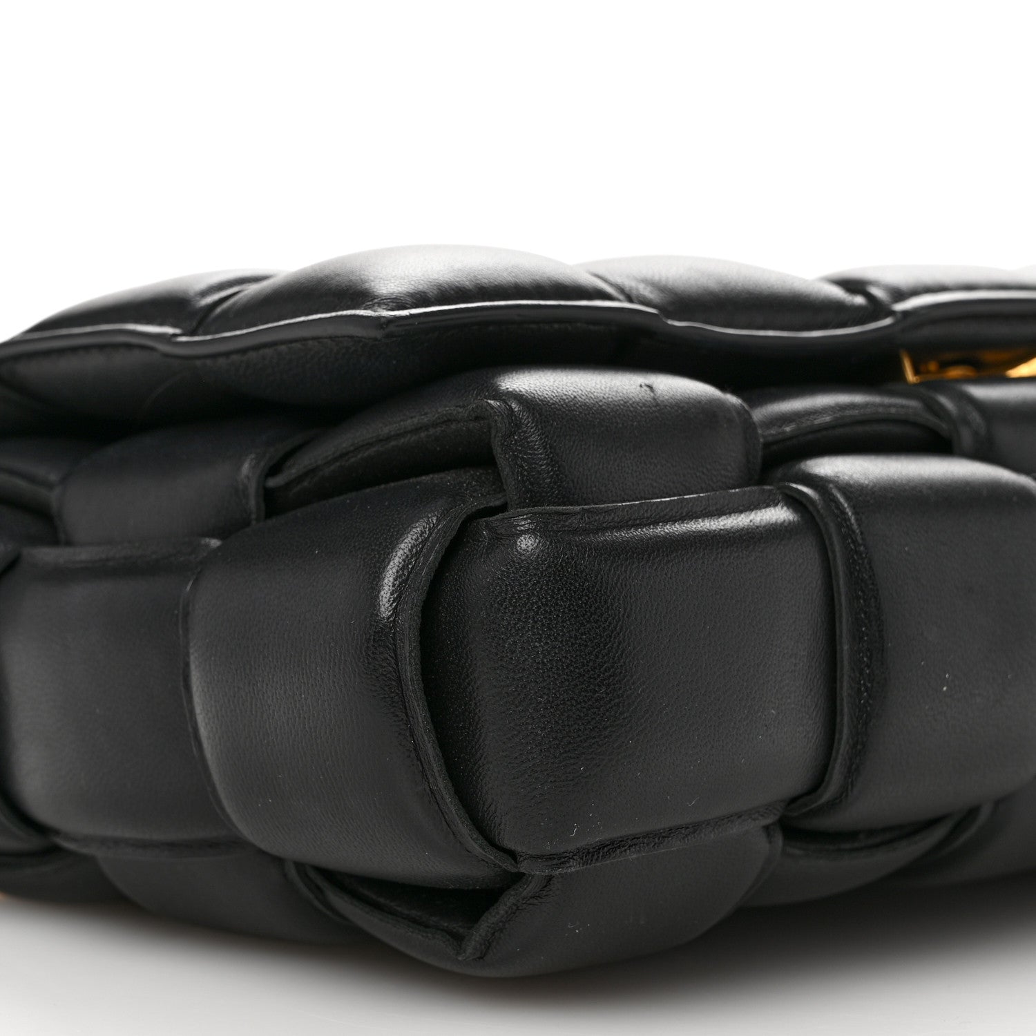 Bottega Veneta Lambskin Maxi Intreccio Padded Chain Cassette Crossbody Bag Black 8 of 11