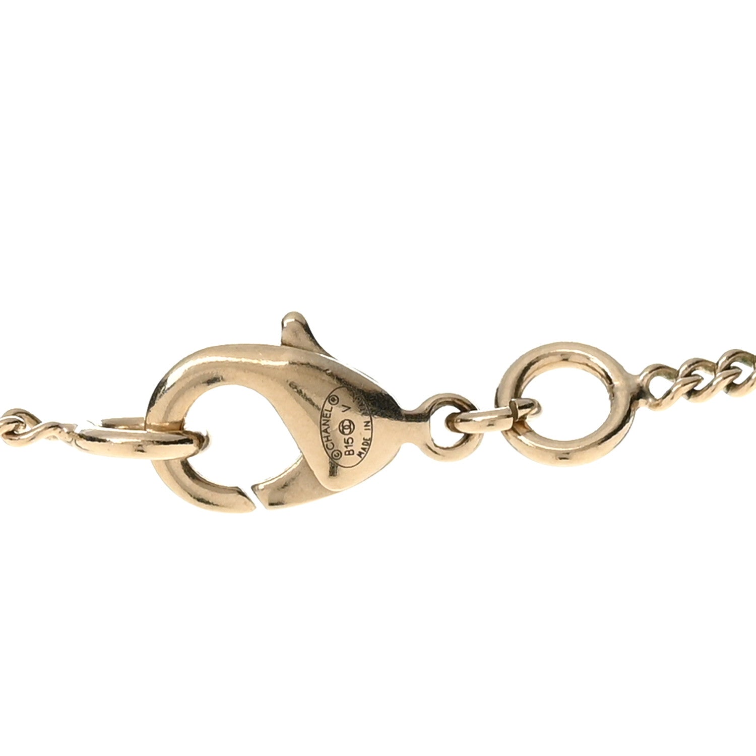 Chanel Enamel Pearl CC Baroque Drop Necklace Black Gold 5 of 5
