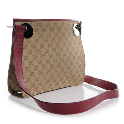 Gucci Monogram Eclipse Messenger Bag Red 3 of 9