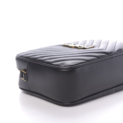 Saint Laurent Calfskin Matelasse Monogram Lou Camera Bag Black 7 of 9