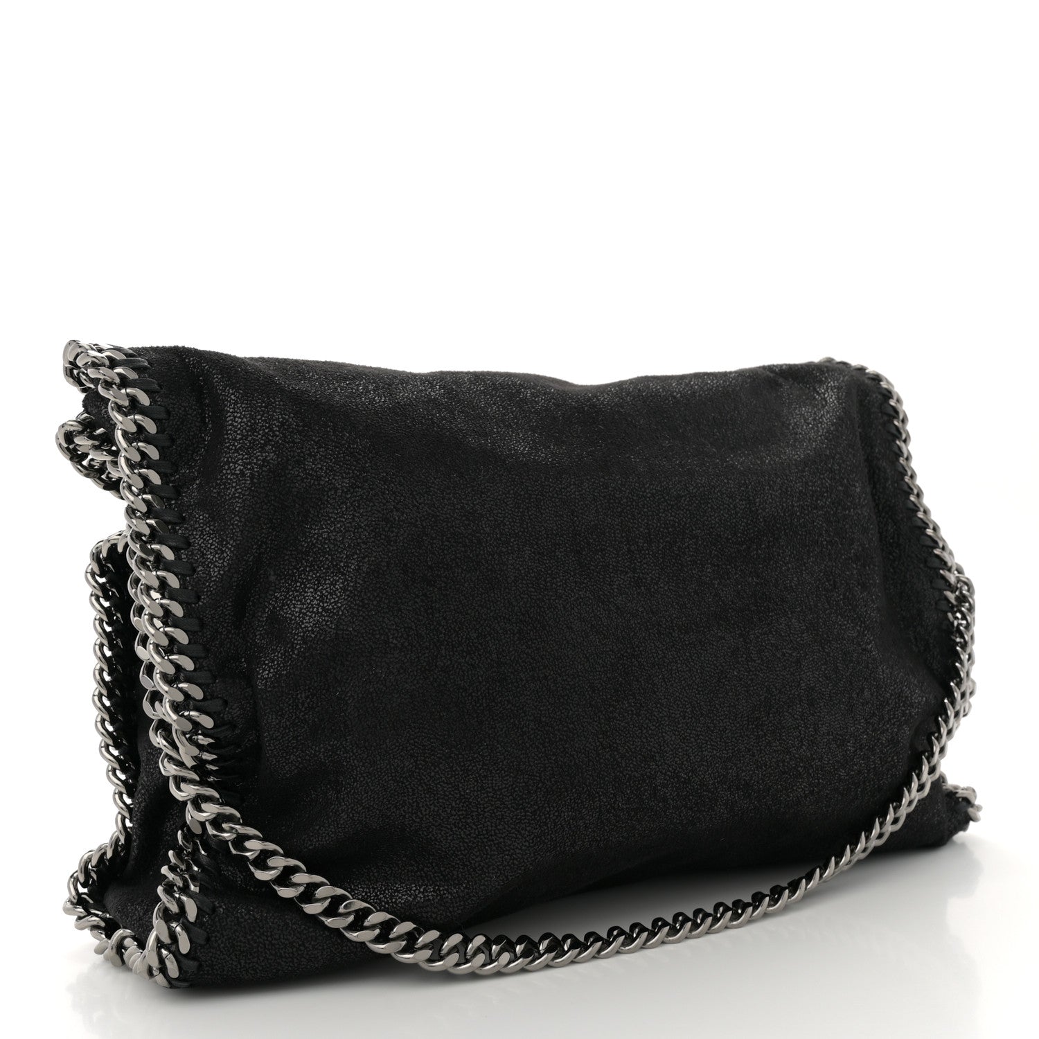 Stella McCartney Shaggy Deer Falabella Fold Over Tote Black 2 of 10