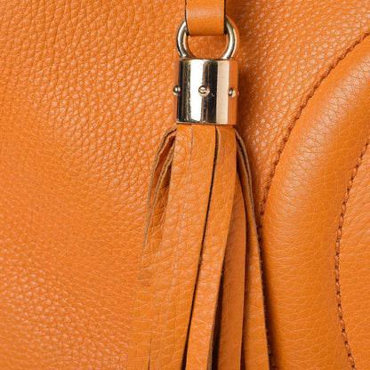 Gucci Pebbled Calfskin Medium Soho Chain Shoulder Bag Curcuma 13 of 20