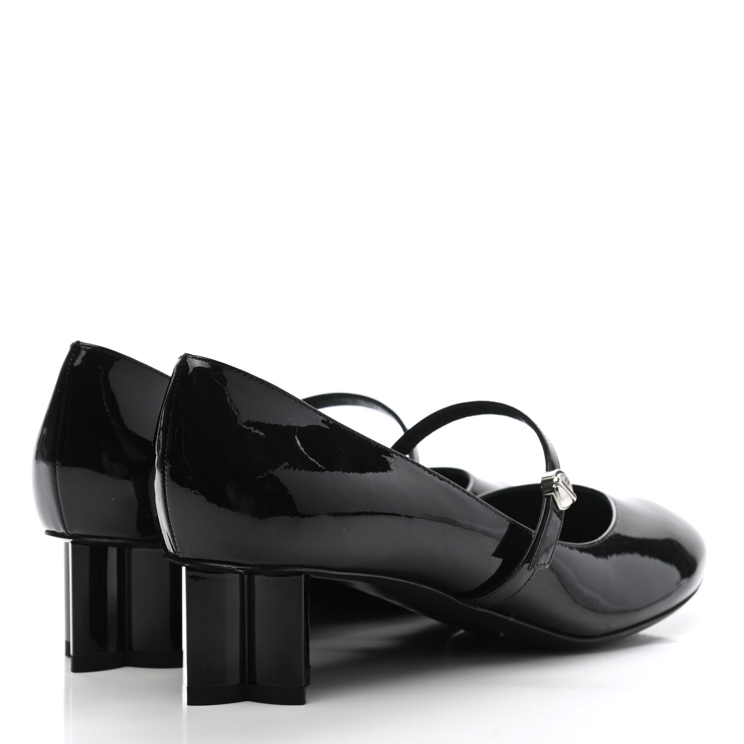 Louis Vuitton Patent Uniformes Silhouette Pumps 37.5 Black 4 of 8