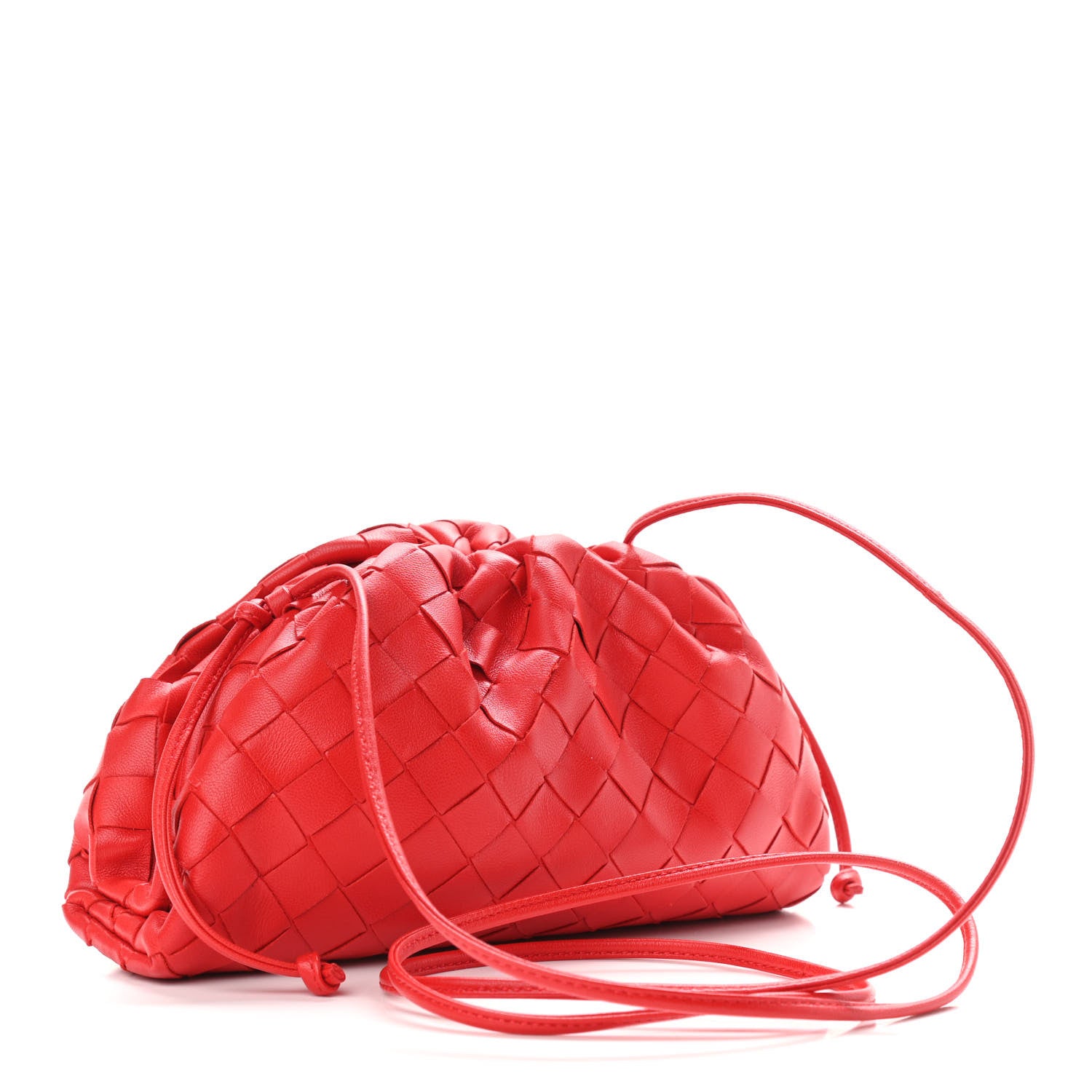 Bottega Veneta Nappa Intrecciato The Mini Pouch Bright Red 3 of 10