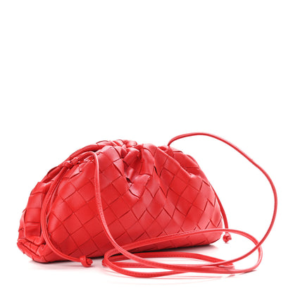 Bottega Veneta Nappa Intrecciato The Mini Pouch Bright Red 3 of 10