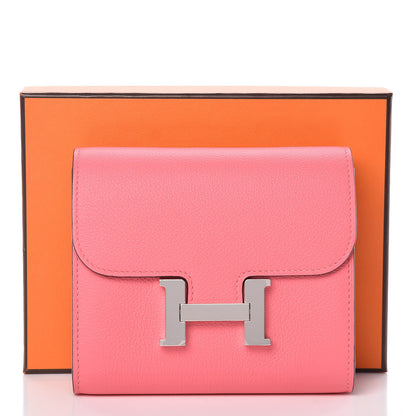 Hermes Evercolor Constance Short Wallet Rose Azalee 8 of 8