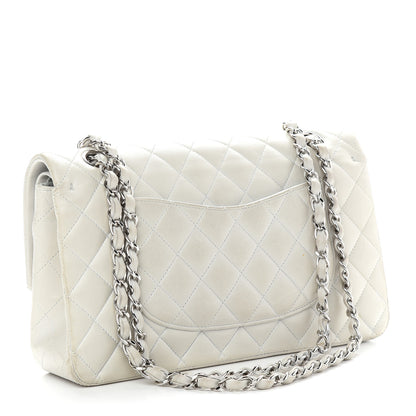 Chanel Lambskin Quilted Medium Double Flap Grey 2 of 9